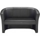 Encounter Sofa Black PU Leather